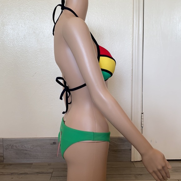 EMPYRE Red/Yellow/Green Push Up Style Bikini Top - Picture 10 of 11